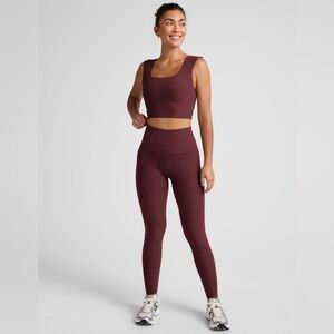 Beyond Yoga Spacedye Vitalize Full Length Legging in Midnight Burgundy Heather